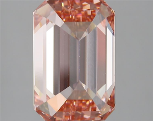 Diamant de laboratoire taille émeraude 5,00 carats, rose vif fantaisie, pureté VVS2, excellente taille - Product Image 4