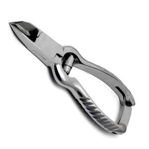 Custom Grooved Handle Podiatrist <b>Nail</b> Nipper Satin Finish Heavy Duty Toenail Cutter with Barrel Spring and Lock Pedicure Scissor - Product Image 4
