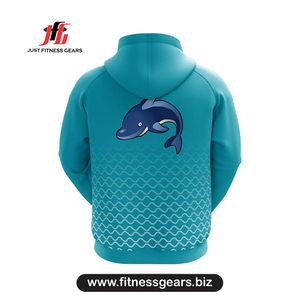 Sweat-shirt en polyester tricoté à imprimé dauphin pour homme, coupe classique, décontracté, pour le printemps - Product Image 2