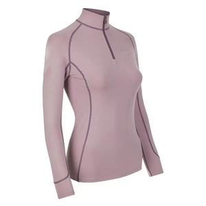 Wholesale Women's Riding Show Shirt <b>Long</b> <b>Sleeve</b> Quick Dry <b>Base</b> <b>Layer</b> Competition Training Horse Protection Customized - Product Image 3