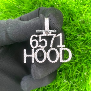 10K White Gold Rhodium Hip Hop Custom Bling Iced Letter Number <b>Initial</b> Charms Moissanite <b>Pendants</b> Necklace Unisex Party Occasion - Product Image 1
