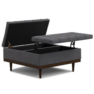 Mariah Lift Top Table Storage Ottoman: Eleganti Sgabelli e Pouf Contenitori - Product Image 3