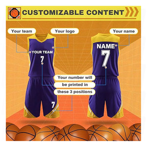 ชุดบาสเก็ตบอล เสื้อและกางเกงขาสั้น สีเหลือง คุณภาพสูง แบบซับลิเมชั่น  ชุดบาสเก็ตบอลคุณภาพดี ปรับแต่งได้ - Product Image 4