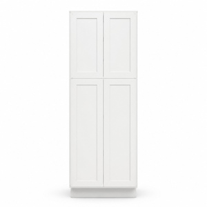 Armario de Despensa Hecho a Medida de 30 Pulgadas de Alto, Armario Shaker Blanco de 84 Pulgadas de Alto y 27 Pulgadas de Profundidad, RTA, Fabricante OEM de Vietnam - Product Image 1