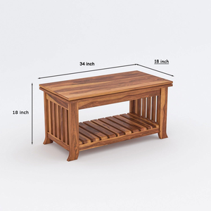 Table basse en bois de Sheesham, table à thé en bois massif pour salon, meubles artisanaux en bois pour la maison, bois naturel de qualité supérieure - Product Image 3