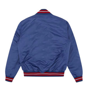 Chaqueta de Béisbol Acolchada Ecológica Personalizada para Hombre de RELEVO INDUSTRY con Mangas de Cuero y Lana para Invierno - Product Image 5