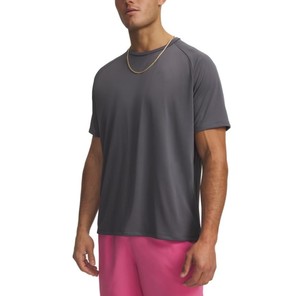 Camiseta de Punto para Hombre, Cuello Redondo, Color Sólido, Manga Corta, Corte Regular, Secado Rápido, Informal, Azul, para Gimnasio, ODM OEM - Product Image 3