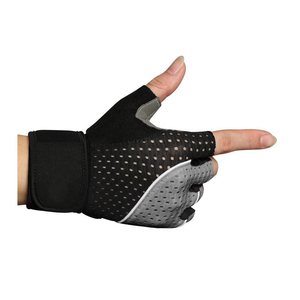 Weightlifting Gym <b>Gloves</b> PU Leather Half Finger Hand Protection Fitness Workout Exercise Man Women Training Racing Wrist High - Product Image 2