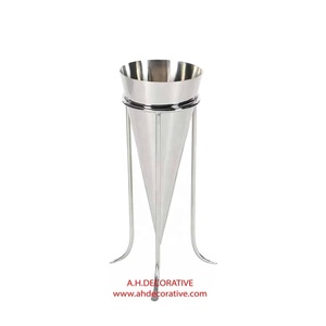 Vase de fleurs fantaisie en acier inoxydable, Vase de fleurs de Table en métal de haute qualité pour la décoration de la maison - Product Image 1