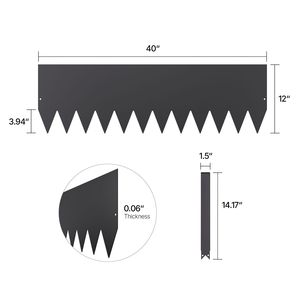 Bordatura per Giardino in Acciaio Antiruggine 40 X 12, Resistente e Pieghevole, 4 Confezioni per Prati e Piante Artificiali - Product Image 3