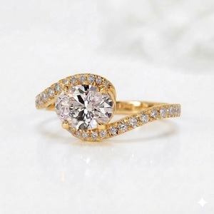 Bague de fiançailles en platine massif 950, couleur e, VS1, diamant de laboratoire ovale de 3,30 carats, taille ovale, sertissage en croix d'ouest en est - Product Image 5