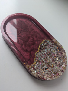 Plateau de service de luxe en résine fait main à un seul niveau pour le rangement des aliments dans la cuisine, la salle de bain, le salon, le restaurant, l'hôtel, et pour les outils à épices - Product Image 6