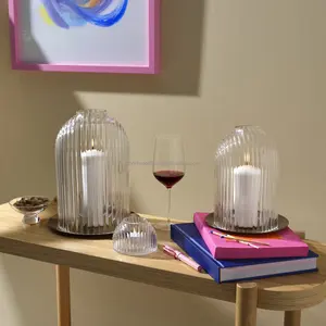 Porte-bougie décoratif en métal fait main de qualité export, élégant centre de table pour dîner, Zahid Exports - Product Image 1