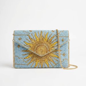 Bolso de Hombro/Flap Bohemio con Temática Submarina, de Cuentas, con Correa Única, Tamaño Personalizado, Cierre de Gancho y Bucle, para Playa y Viajes - Product Image 2