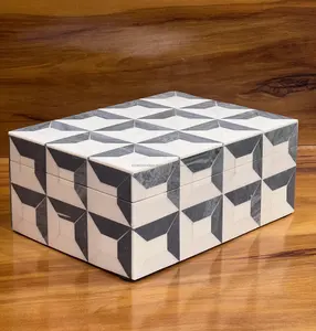 กล่องเครื่องประดับทำจากเรซินรูปกระดูกหัตถกรรมอินเดียกล่องเครื่องประดับจากศิลปะทำด้วยมือแบบซาฟารีตกแต่งด้วยงานฝีมือ SS อินเดีย - Product Image 1