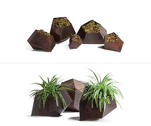 Minimalist Black powder coated Vase Set <b>Square</b> Glazed Indoor Flower <b>Pot</b> Planter Desktop Decor - Product Image 3
