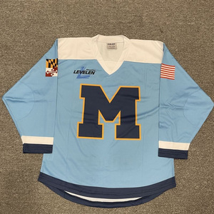 Ensemble d'uniformes de hockey sur glace personnalisés par sublimation, maillot et short en polyester respirant, tenue d'entraînement pour équipe adulte - Product Image 6