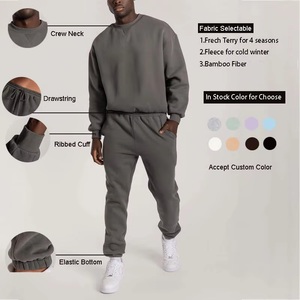 Ensemble de survêtement décontracté pour homme avec logo personnalisé, 2 pièces, léger, pour l'entraînement hivernal et la remise en forme - Product Image 2