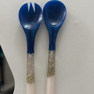 Luxurious Handmade Resin <b>Salad</b> Server Set Artistic Touch Eco-Friendly Dishwasher Safe Microwave Oven Safe <b>Salad</b> <b>Tools</b> Home - Product Image 6