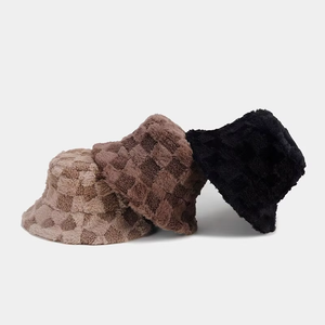 Nuevo Sombrero de Pescador a Cuadros de Color Sólido para Otoño e Invierno, Gorro de Peluche para Hombre y Mujer, Sombrero de Pescador Grueso y Cálido para Exteriores - Product Image 4