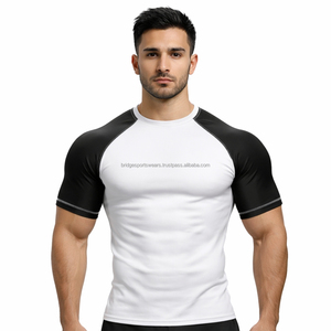 T-shirt de compression pour homme à manches longues, respirant, en Spandex/Polyester, coupe ajustée, idéal pour la gym et l'entraînement - Product Image 2