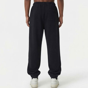 Pantalon de survêtement décontracté pour homme OEM, coupe large, en molleton bouclette, avec ourlet brut et imprimé en relief, style streetwear, fabricant de vêtements - Product Image 2