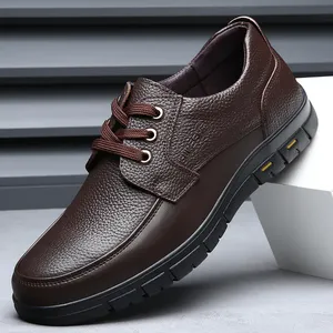 New Men's Thick-<b>Sole</b> Breathable Sports Casual Sneakers - White <b>Trainers</b> with Height-Enhancing Design for Students - Product Image 3