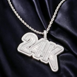 Collar con Colgante de Nombre Personalizado con Diamantes de Imitación, Estilo Hip Hop, Joyería con Colgante de Letras para Hombre - Product Image 4