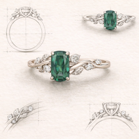 Bague de fiançailles moderne en or jaune avec diamant vert taille ovale 1,5 carat, sertissage clos et halo pavé