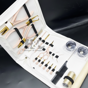 HOOPER COMPANY Kit de Pinzas para Extensiones de Cabello de Acero Inoxidable de Uso Comercial de Primera Calidad, Gancho de Bucle, Clip, Agujas para Hilos, Herramientas para el Cabello - Product Image 3