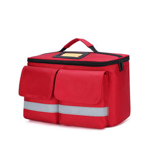Sac de secouriste rouge haute visibilité, multi-poches, organisateur médical tactique pour les premiers intervenants et les professionnels des services d'urgence - Product Image 1