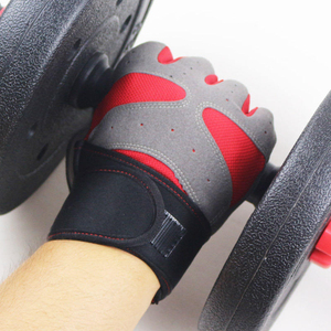 Half Finger Gym Gloves Breathable Mesh PU Material Adjustable Wrist Strap for <b>Weight</b> Lifting Training Workout Unisex - Product Image 2