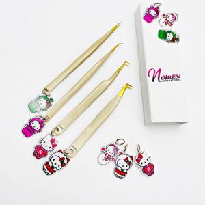 แหนบขนตาด้านล่างลูกแมวอะคริลิคเคลือบผงสแตนเลสเคลือบทองออกแบบได้ตามต้องการ - Product Image 3