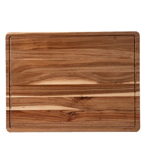 Tabla de cortar rectangular de madera antideslizante, fácil de limpiar, apta para lavavajillas, duradera, para cocina. - Product Image 1