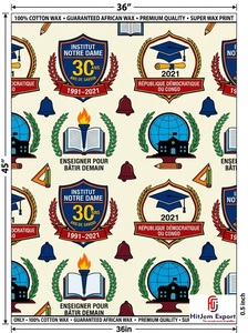 Luxury African Wax Print <b>Fabric</b> Manufacturer Custom School Anniversary Convention Celebration Textile Supplier OEM ODM - Product Image 2