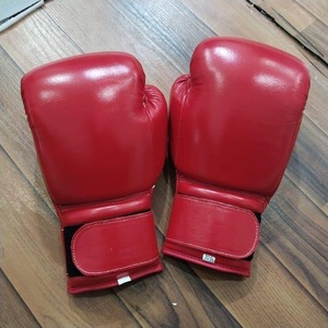 OEM Latest Model Professional Boxing Sparring <b>Gloves</b> Red Genuine Leather Lightweight Non-Slip Hand Grips Customizable Name - Product Image 1
