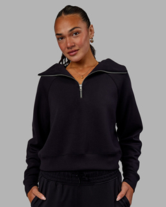 Sudadera Deportiva de Mujer para Otoño, Manga Larga, Forro Polar Cálido, Cierre de Media Cremallera, Corte Recortado - Product Image 3