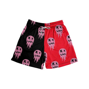 กางเกงขาสั้นผู้ชายผ้าตาข่ายแบบเรียบ ความยาวขาใน 5 นิ้ว แห้งเร็ว ระบายอากาศดี เหมาะสำหรับใส่ลำลอง ออกกำลังกาย เล่นบาสเก็ตบอล วิ่ง - Product Image 1