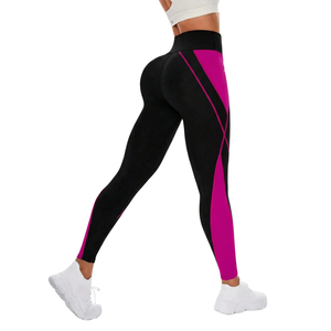Leggings de yoga taille haute pour femmes, color block, avec poche latérale, extensibles, pour la course, le fitness, l'entraînement et les activités sportives - Product Image 2