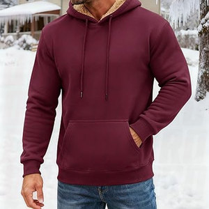 Mens Heavy Sherpa <b>Fleece</b> Lined Pullover Hoodie Thick Winter Hooded Sweatshirt With Soft <b>Warm</b> Sherpa Interior And Durable Double - Product Image 2