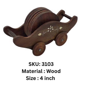 Juego de Posavasos Modernos de Madera Hechos a Mano con Grosor Personalizado y Soporte, Manteles Redondos para Mesa para el Hogar, Cafetería, Fiestas - Product Image 4