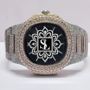 Reloj Cuadrado con Diamantes, Chapado en Oro, Acero Inoxidable, Lujoso, Digital, de Cuarzo, Resistente al Agua, Ligero, Hecho a Mano, para Niños, Superventas - Product Image 4
