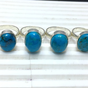 Turquoise Gemstone <b>Ring</b> High Quality Silver Jewelry for Engagement Anniversary Gift Natural Good Quality Oval Shape for Party - Product Image 1