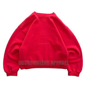 2025 nouveau Design 100% coton Super doux surdimensionné col rond à capuche Relax-Fit sweat hommes multicolore recadrée goutte Design haut - Product Image 2