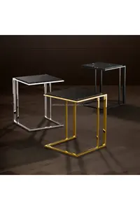 Mesa de Centro Minimalista de Lujo con Superficie de Madera y Estructura Metálica, Almacenamiento Portátil para Salas de Estar Modernas - Product Image 3