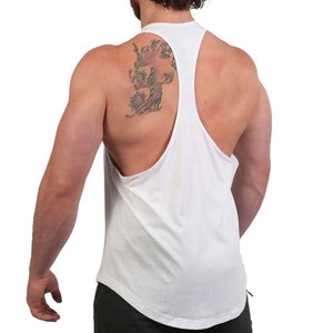 Débardeur Homme Blanc Respirant en Coton et Spandex Tricoté pour Sport, Loisirs, Randonnée, Basketball, Tennis, Football, Gym – Sans Manches - Product Image 2