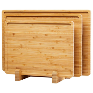 Ensemble de planches à découper en bambou avec rainure pour jus, planche à découper de cuisine, qualité alimentaire, respectueuse de l'environnement, fournisseur OEM, directement de l'usine - Product Image 1