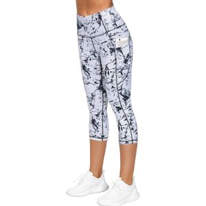 Thick High Waist Capris Yoga Pants <b>with</b> <b>Pockets</b>, Tummy Control <b>Workout</b> Running Yoga <b>Leggings</b> for Women - Product Image 2