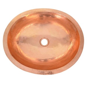 Handmade Copper Drop In <b>Sink</b> Single Bowl Round Rustic Polished Bathroom Basin Buy Direct From Supplier - Product Image 2