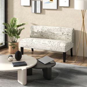 Divano a Due Posti Senza Braccioli con Gambe in Legno per Soggiorno - Product Image 2